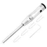 Maxbell Bike Spoke Insertion Driver Tool Non Slip for Bicycle Mountain Bike Silver