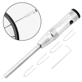 Maxbell Bike Spoke Insertion Driver Tool Non Slip for Bicycle Mountain Bike Silver