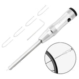 Maxbell Bike Spoke Insertion Driver Tool Non Slip for Bicycle Mountain Bike Silver