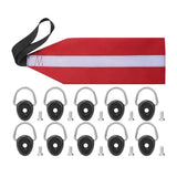 Maxbell Kayak Safety Flag with D Rings Signal Rope Buckles Caution for Canoe Boat Oval Buckles
