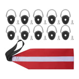 Maxbell Kayak Safety Flag with D Rings Signal Rope Buckles Caution for Canoe Boat Oval Buckles