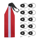 Maxbell Kayak Safety Flag with D Rings Signal Rope Buckles Caution for Canoe Boat Oval Buckles