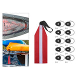 Maxbell Kayak Safety Flag with D Rings Signal Rope Buckles Caution for Canoe Boat Oval Buckles