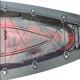 Maxbell Kayak Safety Flag with D Rings Signal Rope Buckles Caution for Canoe Boat Oval Buckles