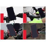 Maxbell Bicycle Phone Holder Mount Clamp Support MTB GPS Stand Mount  Black Red