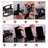 Maxbell Bicycle Phone Holder Mount Clamp Support MTB GPS Stand Mount  Black Red