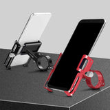 Maxbell Bicycle Phone Holder Mount Clamp Support MTB GPS Stand Mount  Black Red