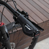 Maxbell Leather Bicycle Handlebar Grips Shock Absorbing for Mountain Road Bike