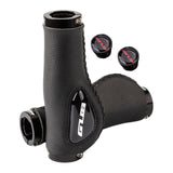 Maxbell Leather Bicycle Handlebar Grips Shock Absorbing for Mountain Road Bike