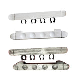 Maxbell 2x Pool Cue Rack Wooden Stand Storage Table Sticks Wall Mounted Cue Clips White