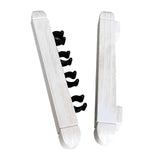 Maxbell 2x Pool Cue Rack Wooden Stand Storage Table Sticks Wall Mounted Cue Clips White