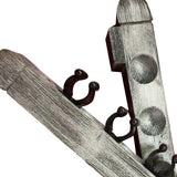 Maxbell 2x Pool Cue Rack Wooden Stand Storage Table Sticks Wall Mounted Cue Clips Gray