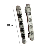 Maxbell 2x Pool Cue Rack Wooden Stand Storage Table Sticks Wall Mounted Cue Clips Gray