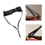 Maxbell 2 Pieces Cable Machine Attachment Handles Gym Accessory Black Nylon Yoga