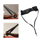 Maxbell 2 Pieces Cable Machine Attachment Handles Gym Accessory Black Nylon Yoga