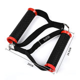 Maxbell 2x Cable Machine Attachment Handles Exercise Equipment Workout Nylon  Red