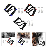 Maxbell 2x Cable Machine Attachment Handles Exercise Equipment Workout Nylon  Red