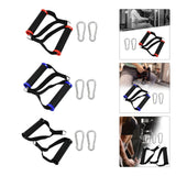 Maxbell 2x Cable Machine Attachment Handles Exercise Equipment Workout Nylon  Red