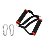 Maxbell 2x Cable Machine Attachment Handles Exercise Equipment Workout Nylon  Red