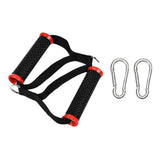 Maxbell 2x Cable Machine Attachment Handles Exercise Equipment Workout Nylon  Red