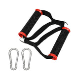 Maxbell 2x Cable Machine Attachment Handles Exercise Equipment Workout Nylon  Red