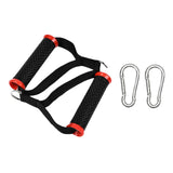 Maxbell 2x Cable Machine Attachment Handles Exercise Equipment Workout Nylon  Red
