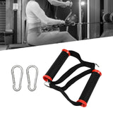 Maxbell 2x Cable Machine Attachment Handles Exercise Equipment Workout Nylon  Red
