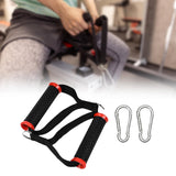 Maxbell 2x Cable Machine Attachment Handles Exercise Equipment Workout Nylon  Red