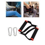 Maxbell 2x Cable Machine Attachment Handles Exercise Equipment Workout Nylon  Red