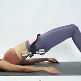 Maxbell Hip Thrust Belt Fittings Cushion Durable for Kettlebell Weightlifting Women Pink