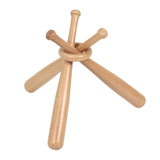 Maxbell Wooden Mini Baseball Bat Stand and Circles Bracket Golf Baseball Holder