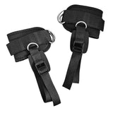 Maxbell 2 Pieces Ankle Straps Pedal Rope Glute Exercises Workout Ankle Cuff Set Black
