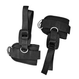 Maxbell 2 Pieces Ankle Straps Pedal Rope Glute Exercises Workout Ankle Cuff Set Black