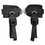 Maxbell 2 Pieces Ankle Straps Pedal Rope Glute Exercises Workout Ankle Cuff Set Black