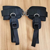 Maxbell 2 Pieces Ankle Straps Pedal Rope Glute Exercises Workout Ankle Cuff Set Black