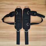 Maxbell 2 Pieces Ankle Straps Pedal Rope Glute Exercises Workout Ankle Cuff Set Black