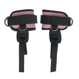 Maxbell 2 Pieces Ankle Straps Pedal Rope Glute Exercises Workout Ankle Cuff Set Pink