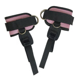 Maxbell 2 Pieces Ankle Straps Pedal Rope Glute Exercises Workout Ankle Cuff Set Pink