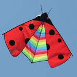 Maxbell Delta Kite Fly Kite Huge Wingspan Triangle Ladybug Kite for Sports Garden