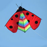 Maxbell Delta Kite Fly Kite Huge Wingspan Triangle Ladybug Kite for Sports Garden