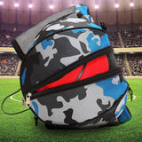 Maxbell Basketball Bag Backpack Waterproof Mesh Pockets for Football Volleyball blue