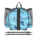 Maxbell Basketball Bag Backpack Waterproof Mesh Pockets for Football Volleyball gray blue