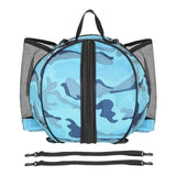 Maxbell Basketball Bag Backpack Waterproof Mesh Pockets for Football Volleyball gray blue