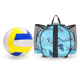 Maxbell Basketball Bag Backpack Waterproof Mesh Pockets for Football Volleyball gray blue