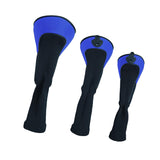 Maxbell 3x Mesh Golf Wood Head Cover Headcover Protector Sleeve Accessories Blue