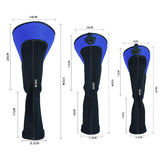 Maxbell 3x Mesh Golf Wood Head Cover Headcover Protector Sleeve Accessories Blue