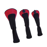 Maxbell 3x Mesh Golf Wood Head Cover Headcover Protector Sleeve Accessories Red