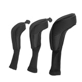 Maxbell 3x Mesh Golf Wood Head Cover Headcover Protector Sleeve Accessories Black