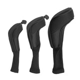 Maxbell 3x Mesh Golf Wood Head Cover Headcover Protector Sleeve Accessories Black