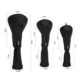 Maxbell 3x Mesh Golf Wood Head Cover Headcover Protector Sleeve Accessories Black